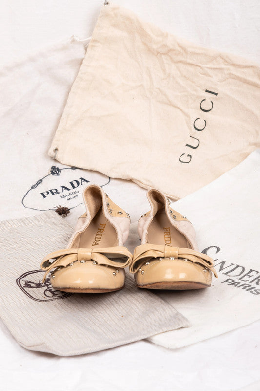 Ballerinas mit Schleife in beige von Frida (EU36)