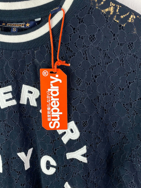 Damen pullover in dunkelblau von Superdry Größe 38 neu mit Etikett