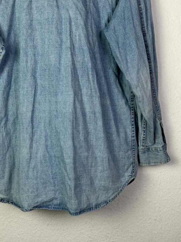 Damen Jeans Bluse von Rocky in der Farbe hellblau, aus denim, Gr.S