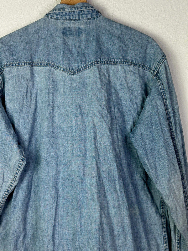 Damen Jeans Bluse von Rocky in der Farbe hellblau, aus denim, Gr.S