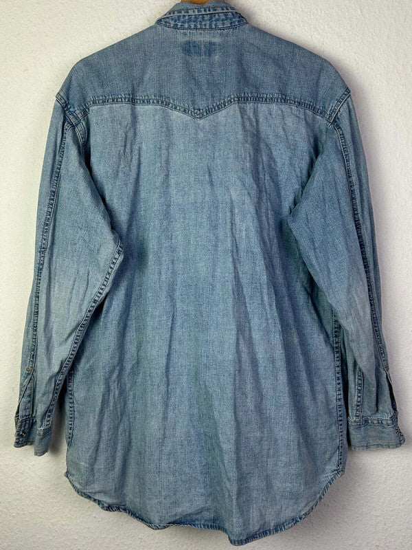 Damen Jeans Bluse von Rocky in der Farbe hellblau, aus denim, Gr.S