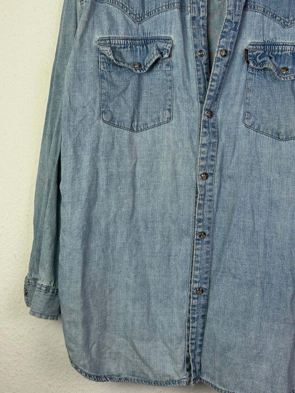 Damen Jeans Bluse von Rocky in der Farbe hellblau, aus denim, Gr.S