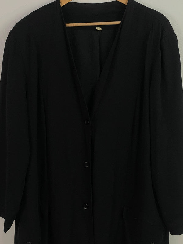 Ulla Popken Damen Cardigan Gr 52 Farbe Schwarz