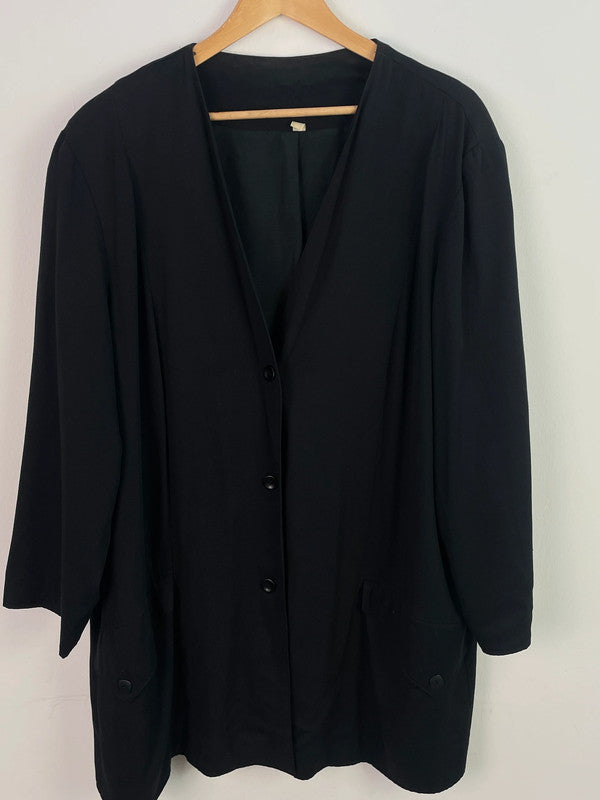 Ulla Popken Damen Cardigan Gr 52 Farbe Schwarz