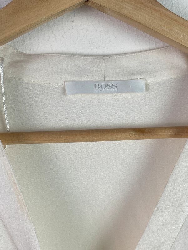 Boss Damen Bluse aus Seide M Farbe beige