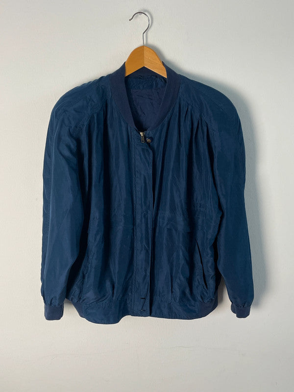 Ravens Herren Bomberjacke aus 100% Seide Gr. L Farbe blau