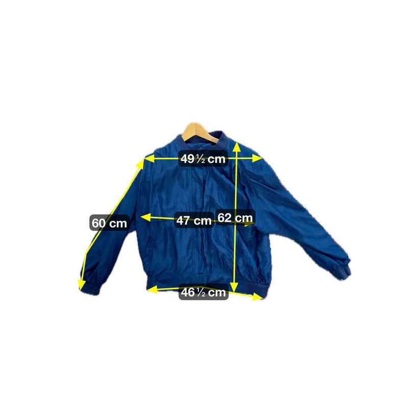 Ravens Herren Bomberjacke aus 100% Seide Gr. L Farbe blau