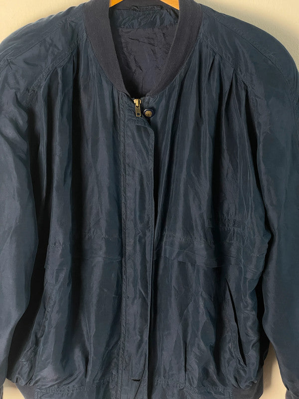 Ravens Herren Bomberjacke aus 100% Seide Gr. L Farbe blau