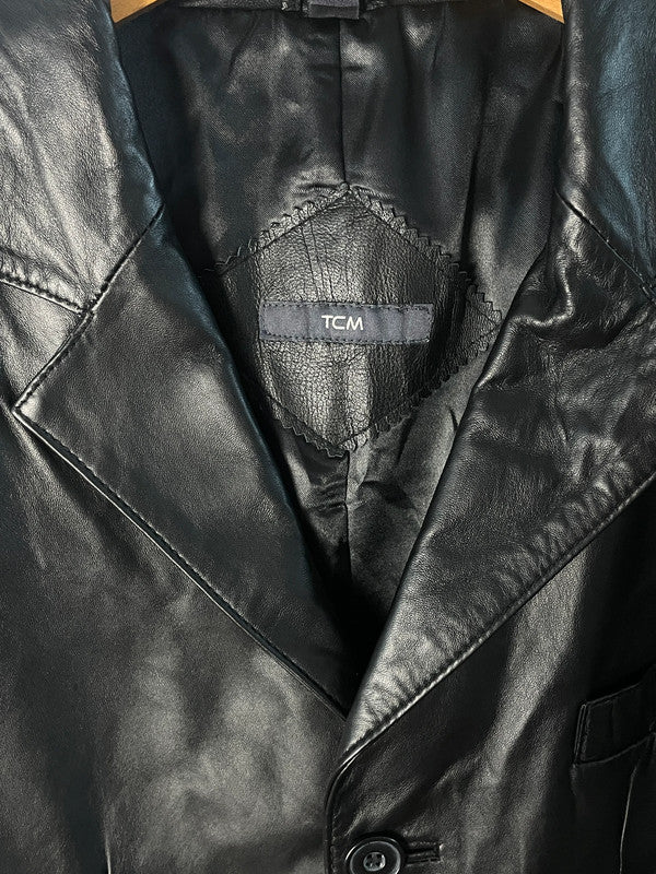 TCM Herren Lederjacke aus Lamm-Nappaleder Gr. XL Farbe schwarz