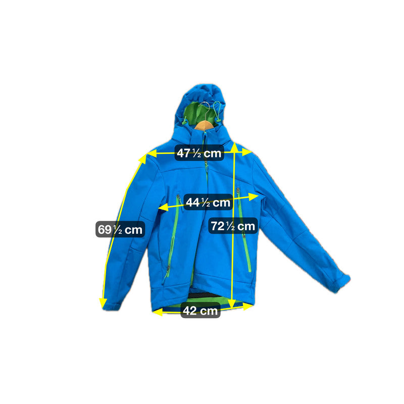 Crane Herren Regenjacke Gr.50 Farbe Blau/grün