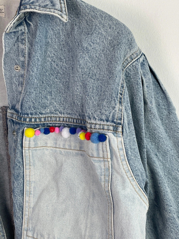 Mango Damen Jeansjacke Gr. S Farbe blau