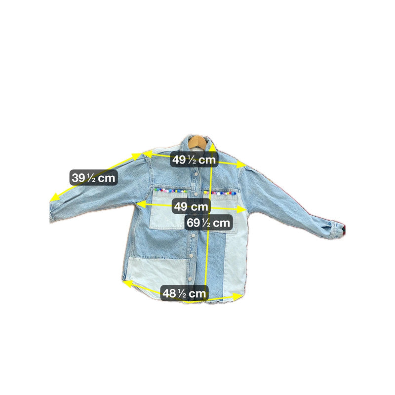 Mango Damen Jeansjacke Gr. S Farbe blau