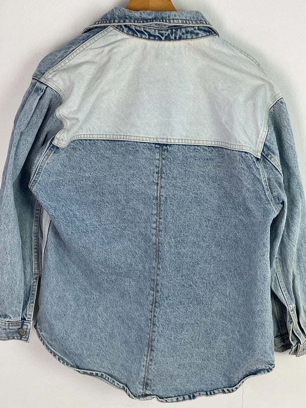 Mango Damen Jeansjacke Gr. S Farbe blau