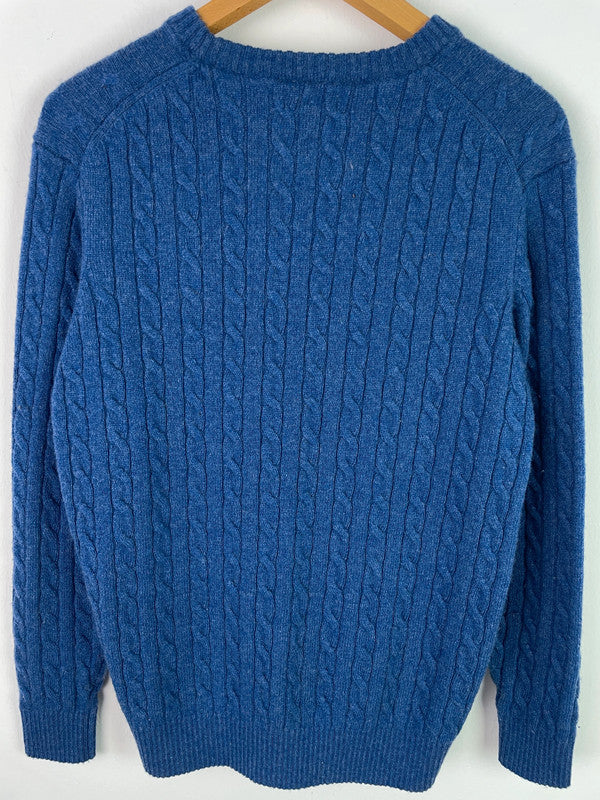 Emidio Tucci Damen Strickpullover aus Lanawolle Gr. M Farbe blau