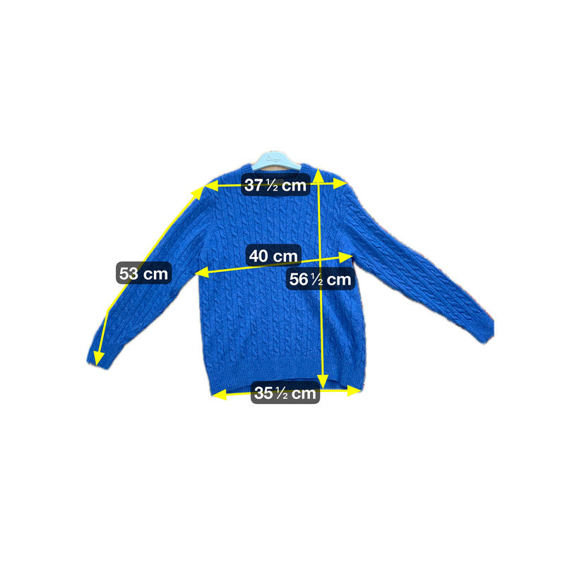 Emidio Tucci Damen Strickpullover aus Lanawolle Gr. M Farbe blau