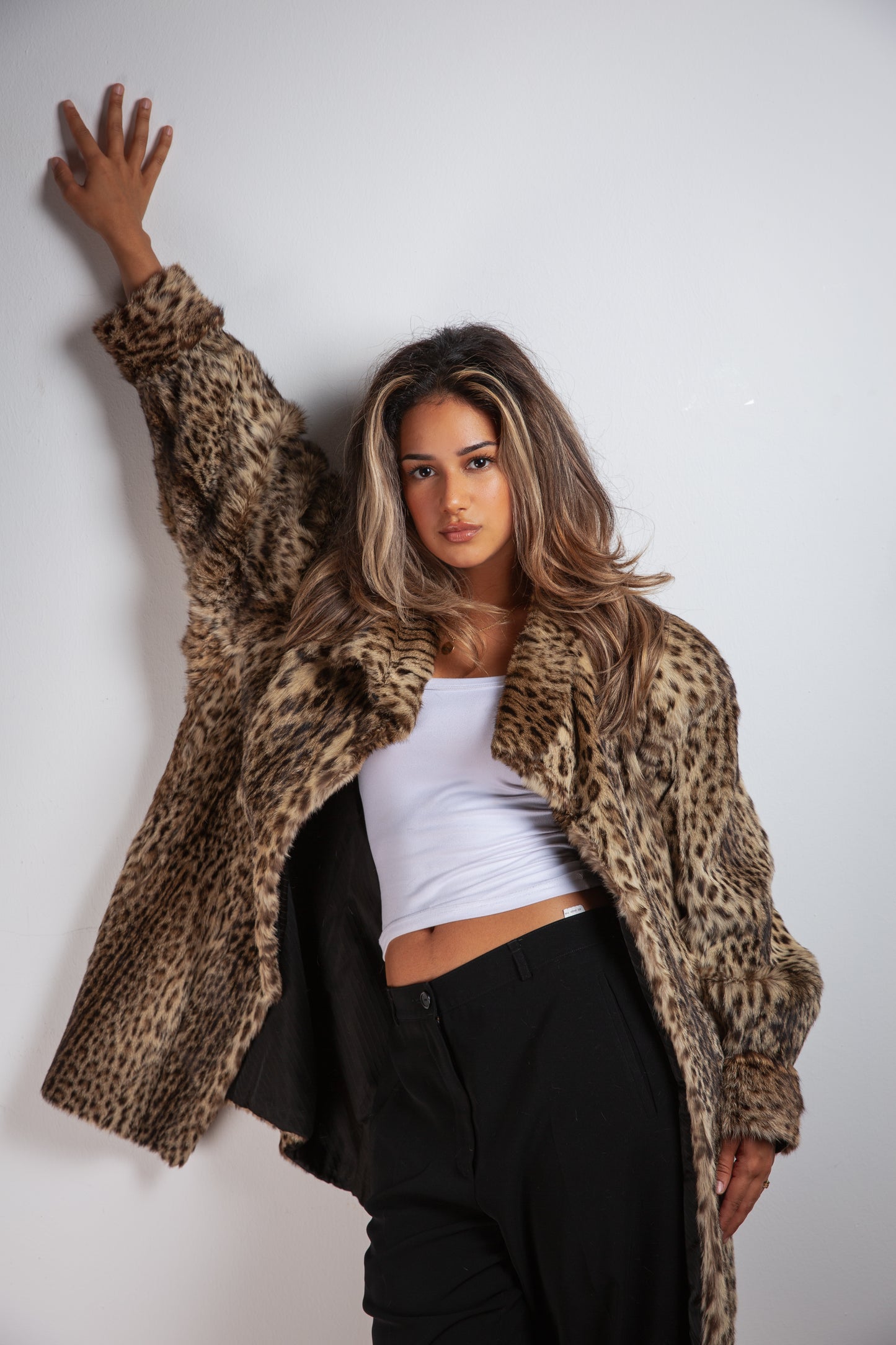 Vintage Keska Damen Felljacke aus Ozelot Fell Gr.XL Farbe