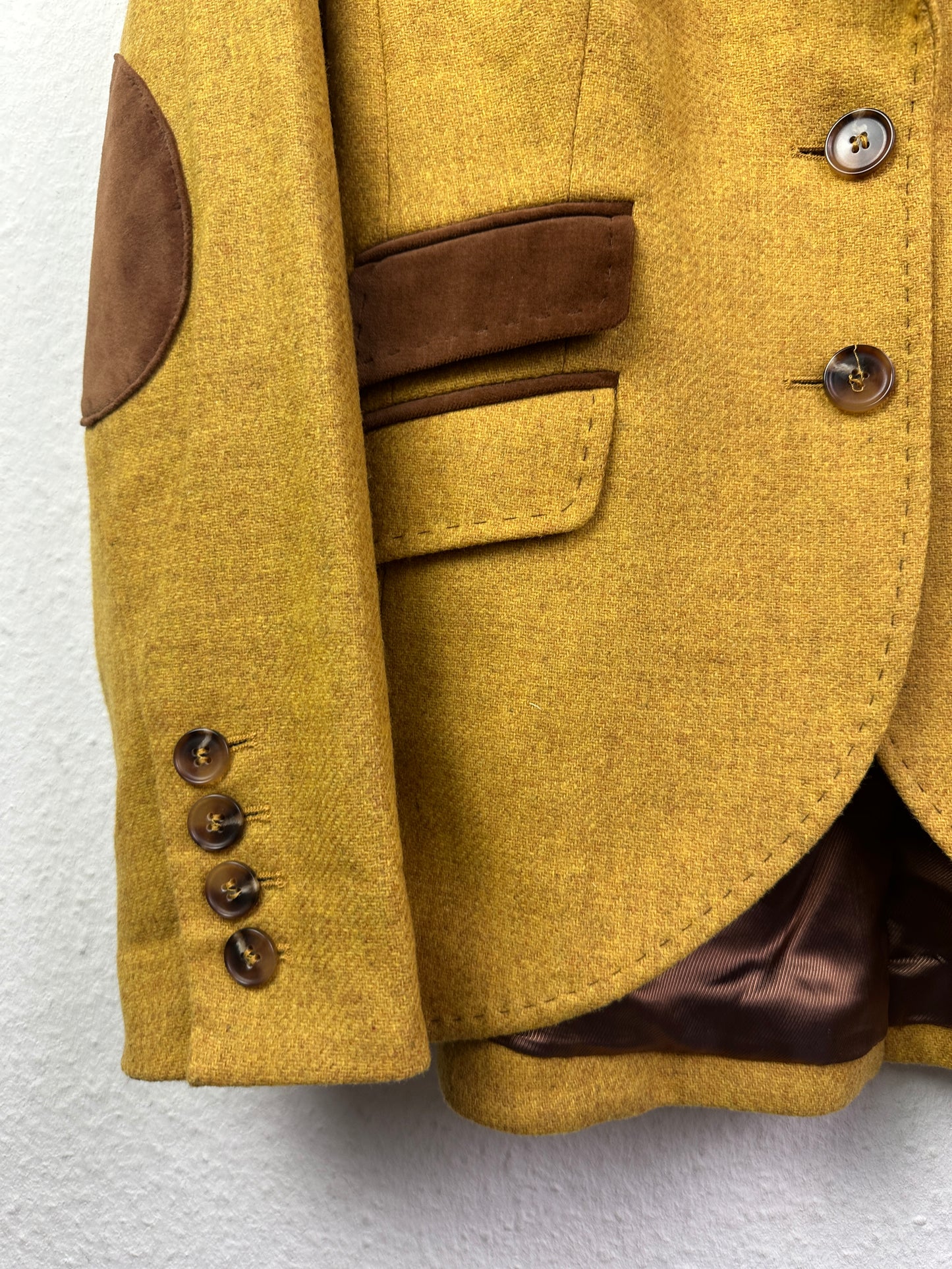 Rofa Fashion Gruppe Damen Blazer Gr 42 in Gelb. Schurwolle 100