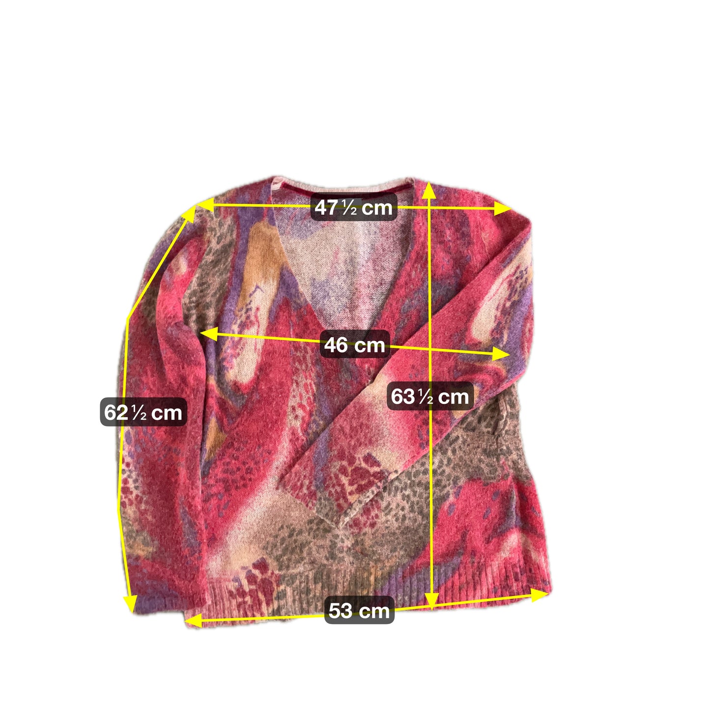 Bonita Damen Pullover aus Mohair und Lammwolle Gr. L Farbe bunt