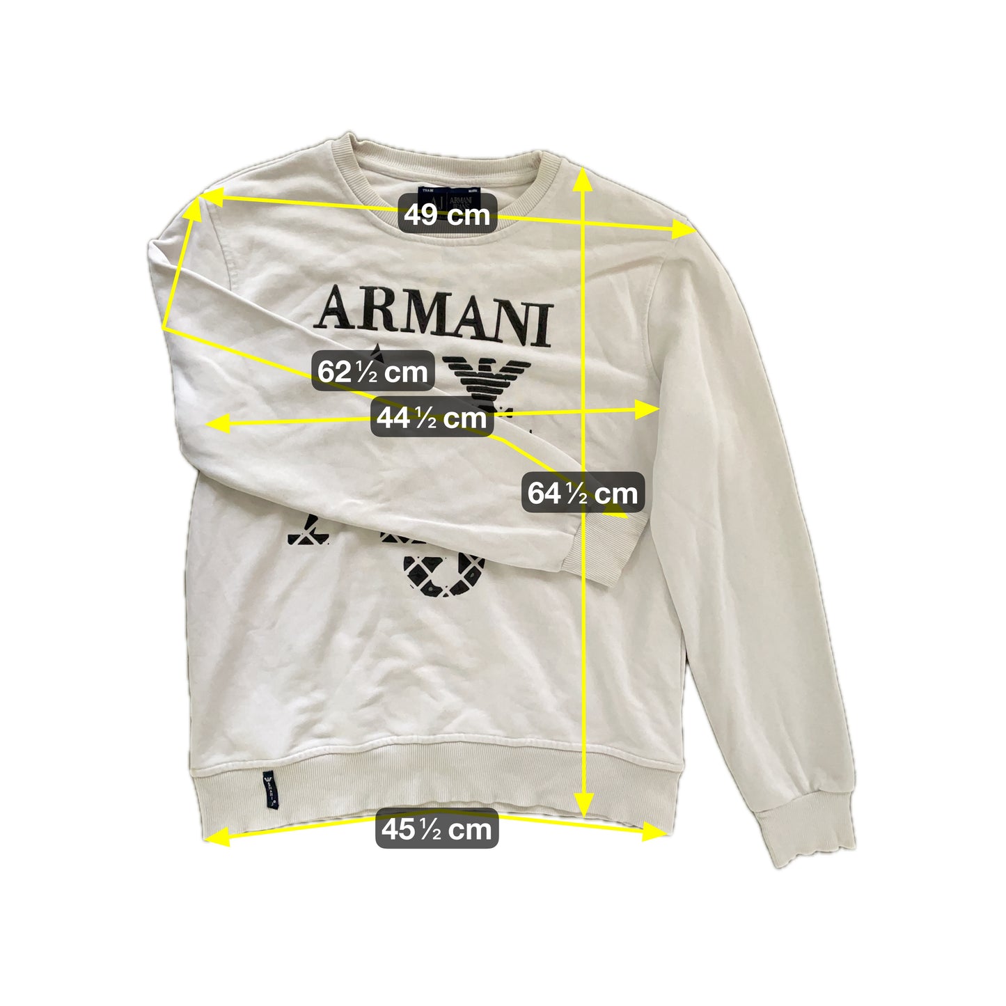 Armani Jeans Herren Pullover Gr XL Farbe weiss