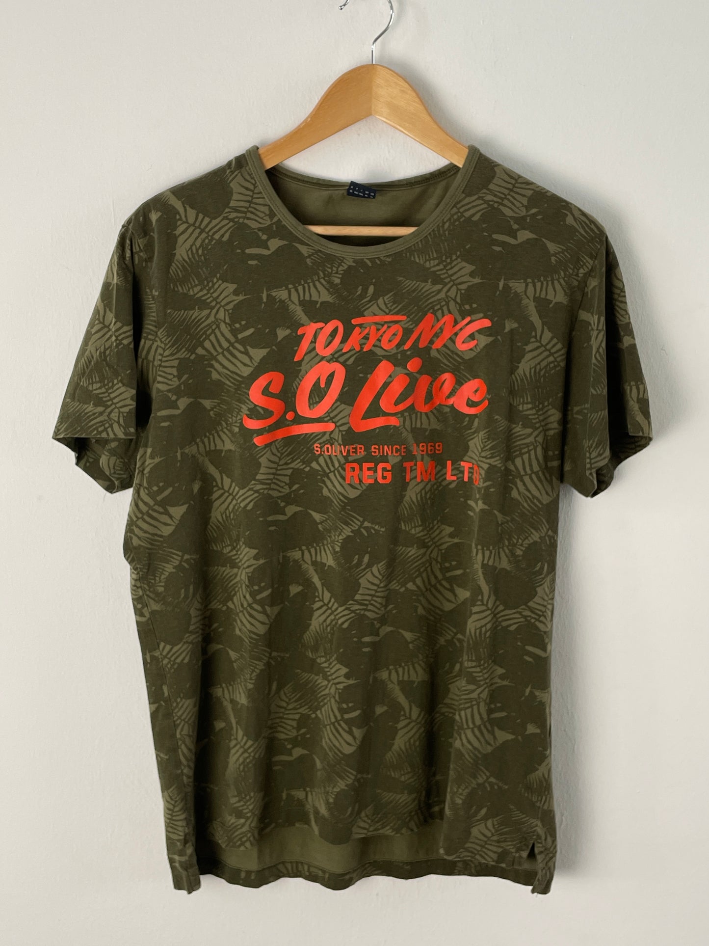 S. Oliver Herren T-Shirt Gr. XL Farbe Olivgrün