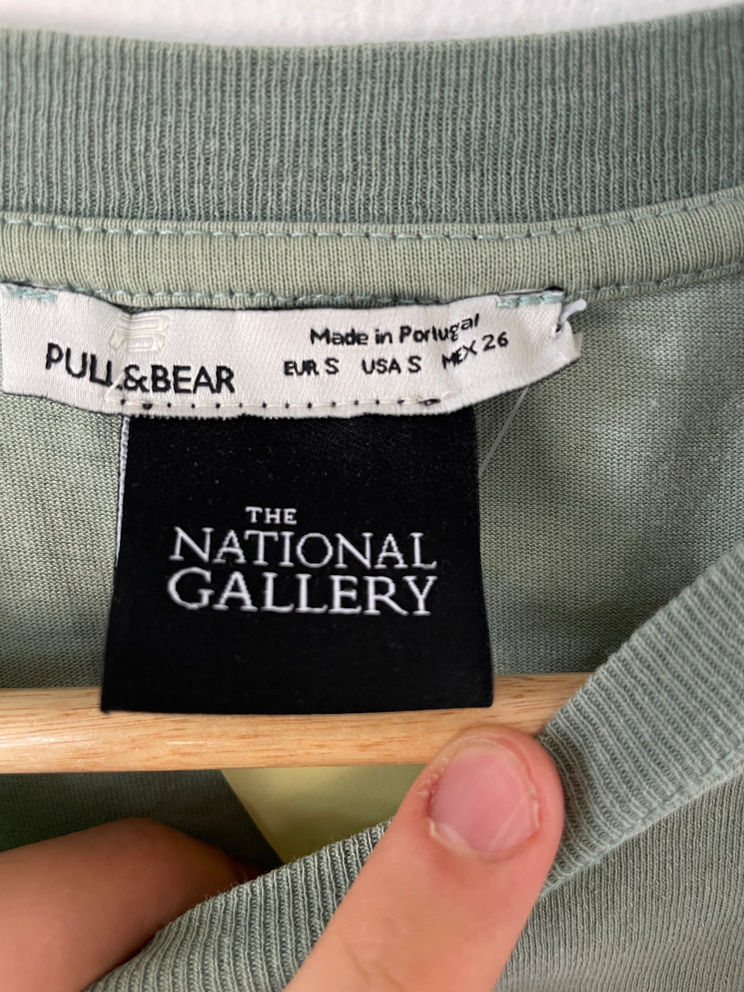 Pull & Bear Herren T-Shirt Gr. S Farbe Grün