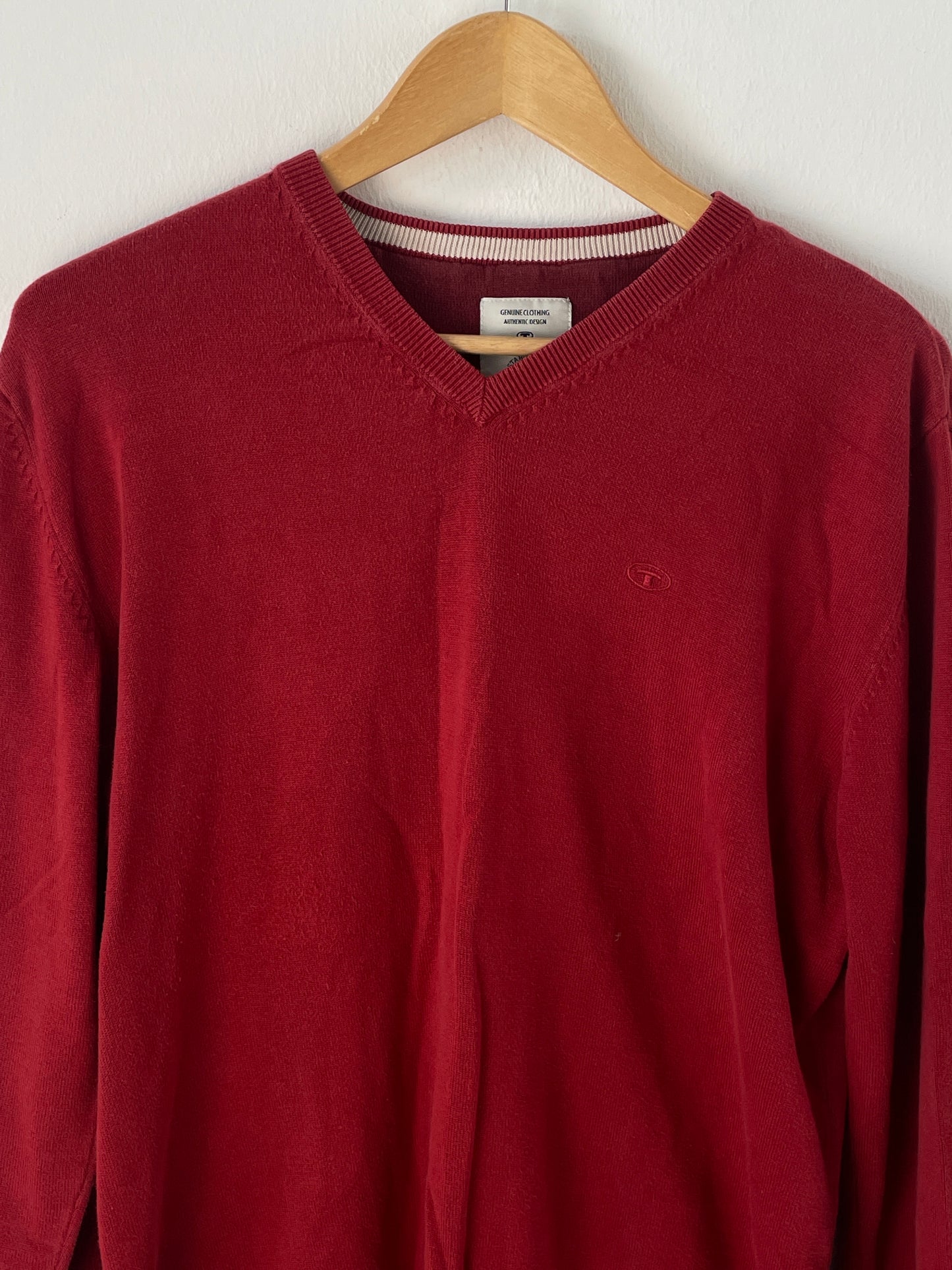 Tom Tailor Herren Pullover Gr L Farbe rot