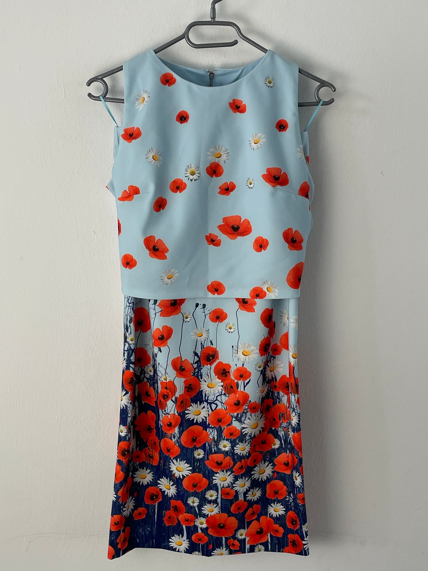 AdL Damen Kleid Gr. XS Farbe blau rot