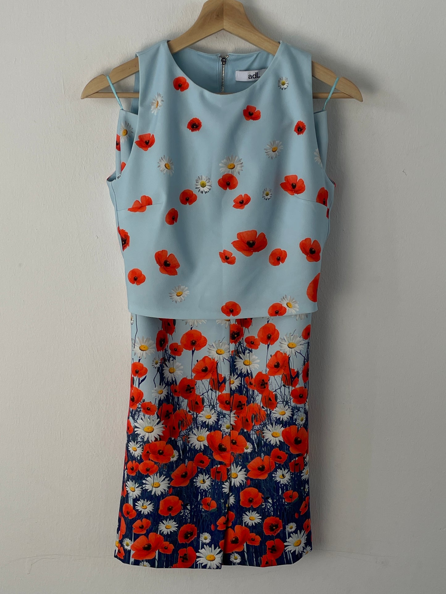 AdL Damen Kleid Gr. XS Farbe blau rot