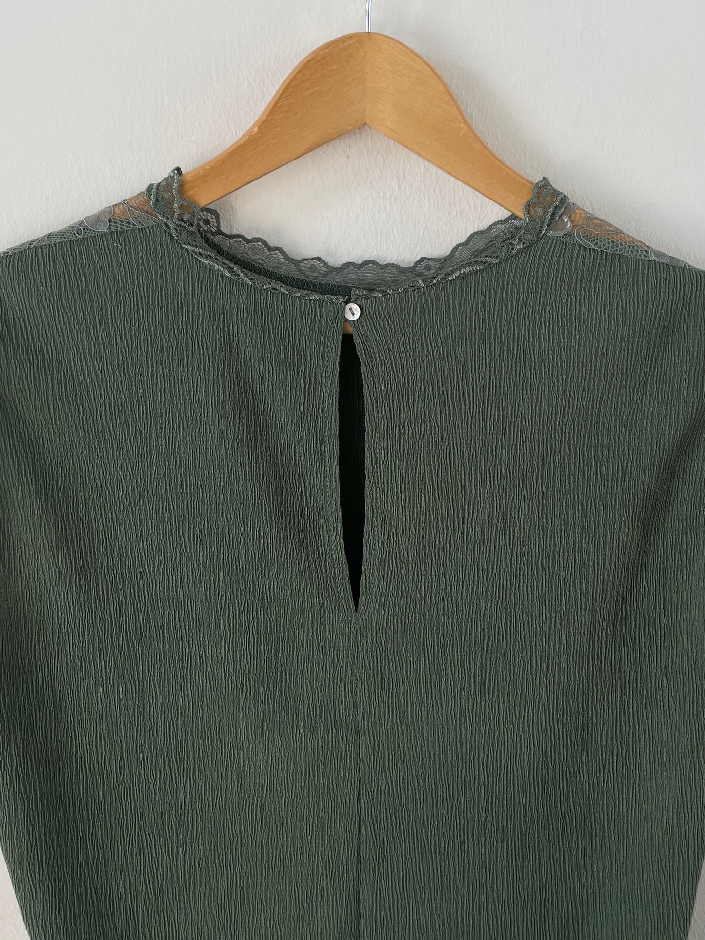 Vintage Damen Bluse Gr. M Farbe Grün