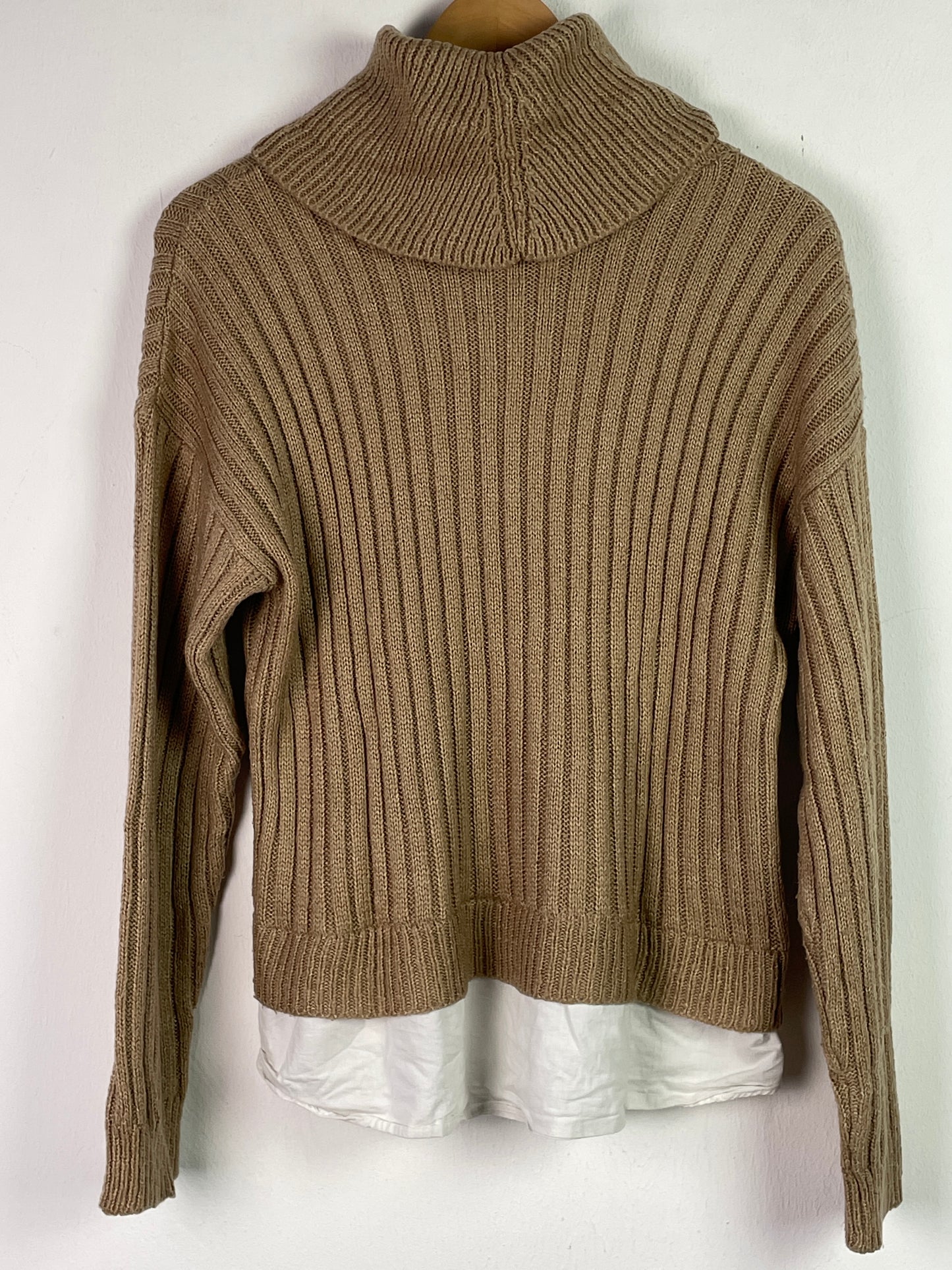 Hailys Damen Pullover mit Hemd Optik Gr L Farbe braun