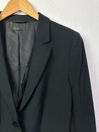 Benetton Damen Blazer in Schwarz Gr 36