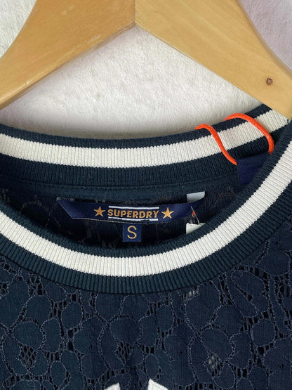 Damen pullover in dunkelblau von Superdry Größe 38 neu mit Etikett