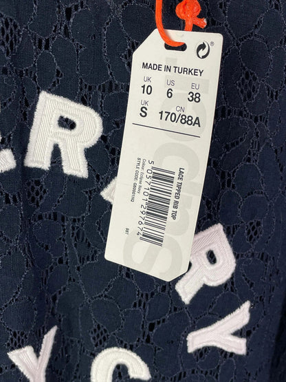 Damen pullover in dunkelblau von Superdry Größe 38 neu mit Etikett