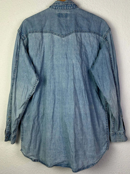 Damen Jeans Bluse von Rocky in der Farbe hellblau, aus denim, Gr.S
