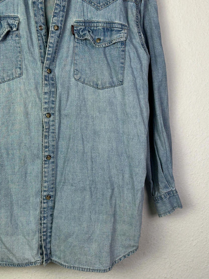 Damen Jeans Bluse von Rocky in der Farbe hellblau, aus denim, Gr.S