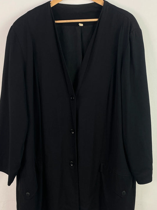 Ulla Popken Damen Cardigan Gr 52 Farbe Schwarz