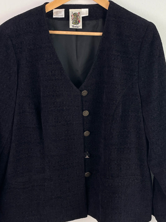 SOLO Damen Blazer Gr 50 Farbe Marineblau