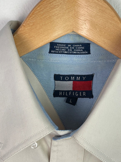 Tommy Hilfiger Herren Hemd Gr L Farbe Creme