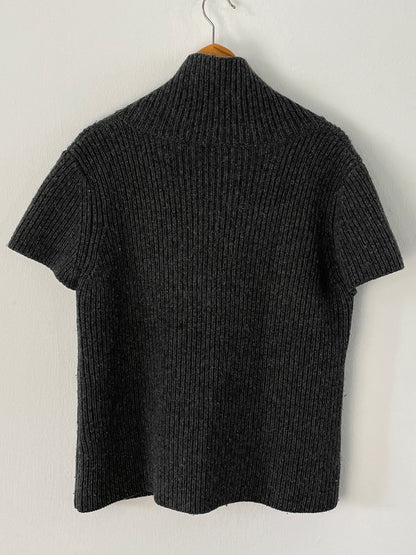Consequent Damen Strick Shirt aus Schurwolle Gr.L Farbe grau