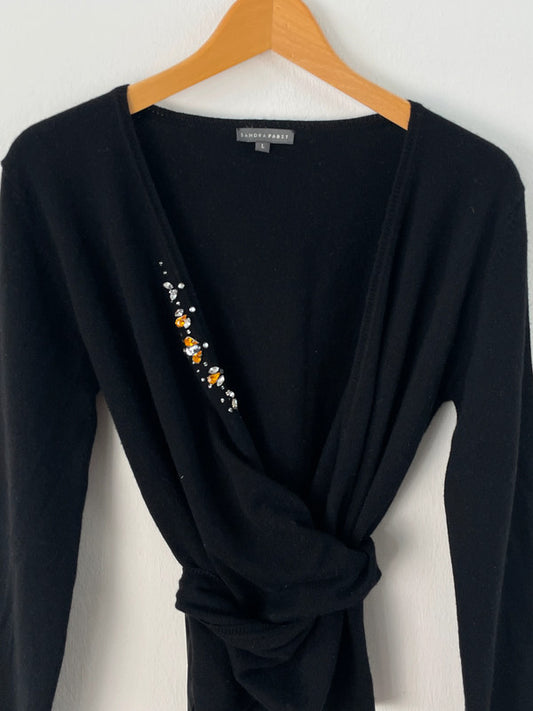 Sandra Pabst Shirt aus Kashmir und Merinowolle Gr.L Farbe schwarz