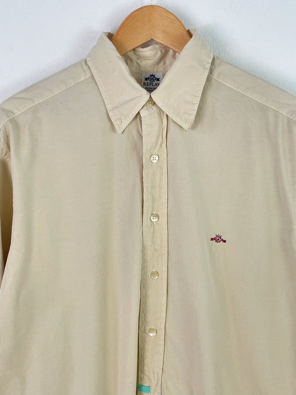 Replay Herren Hemd Gr.L Farbe Beige