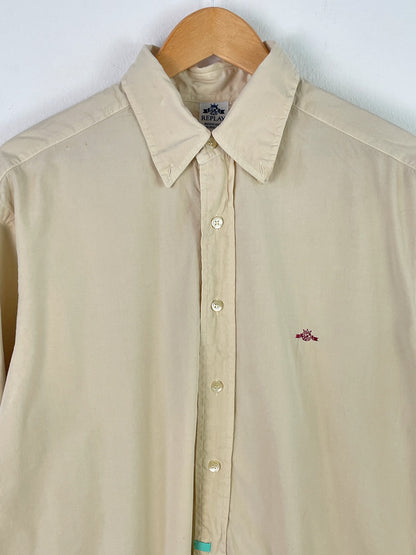 Replay Herren Hemd Gr.L Farbe Beige