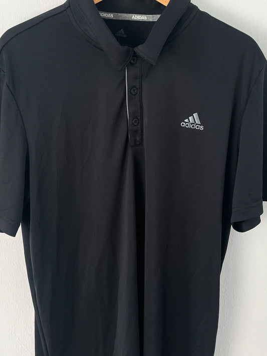 Adidas Herren Polohemd Gr.L Farbe schwarz