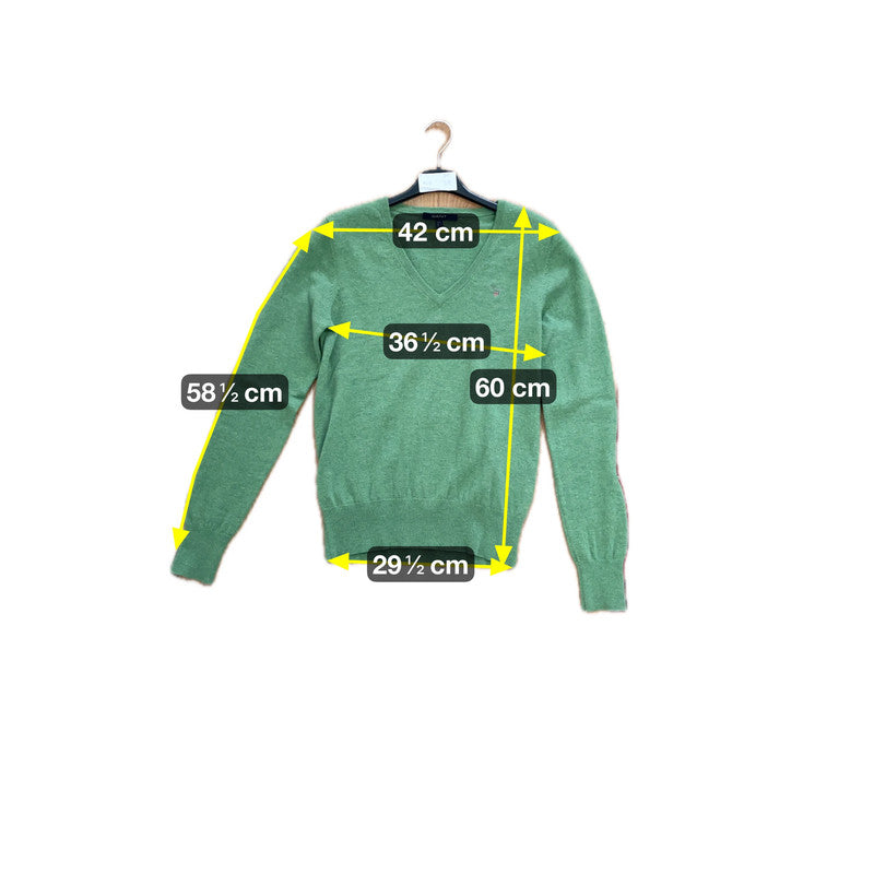 Gant Damen Pullover aus Lambswolle Gr. L Farbe Grün
