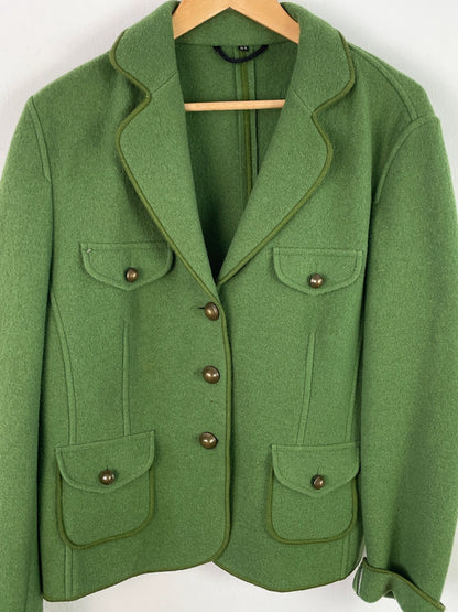Vintage Damen Jacke aus Schurwolle Gr.44Farbe Grün