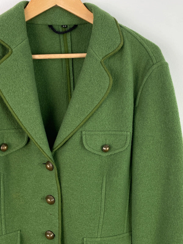 Vintage Damen Jacke aus Schurwolle Gr.44Farbe Grün