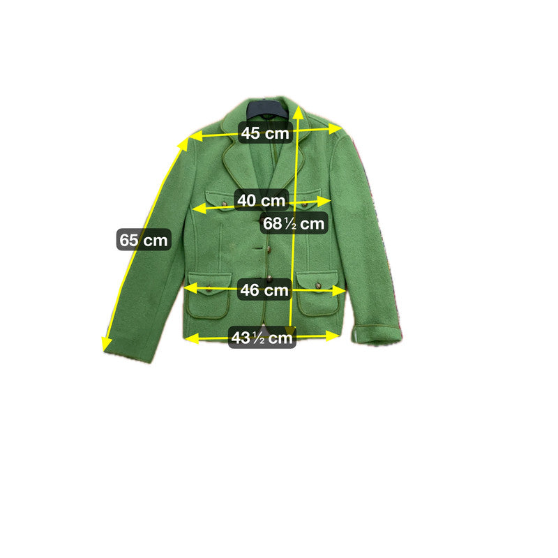 Vintage Damen Jacke aus Schurwolle Gr.44Farbe Grün