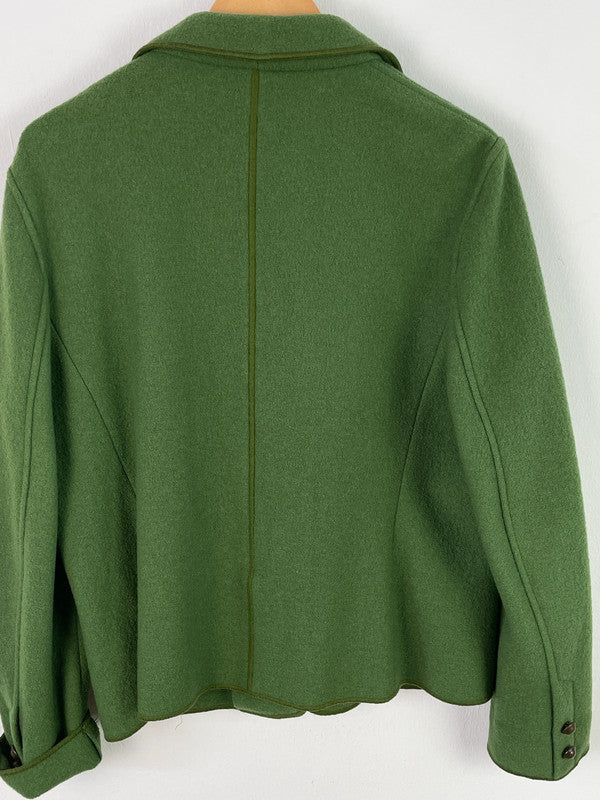 Vintage Damen Jacke aus Schurwolle Gr.44Farbe Grün