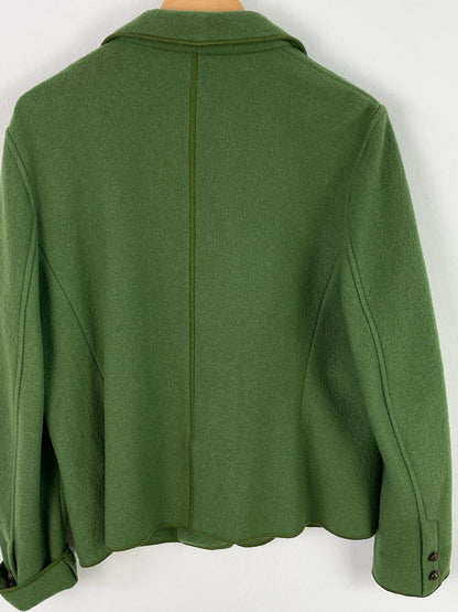 Vintage Damen Jacke aus Schurwolle Gr.44Farbe Grün