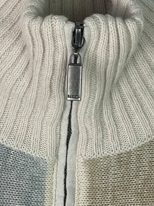 Babista Herren Strickjacke Gr L Farbe beige Blau